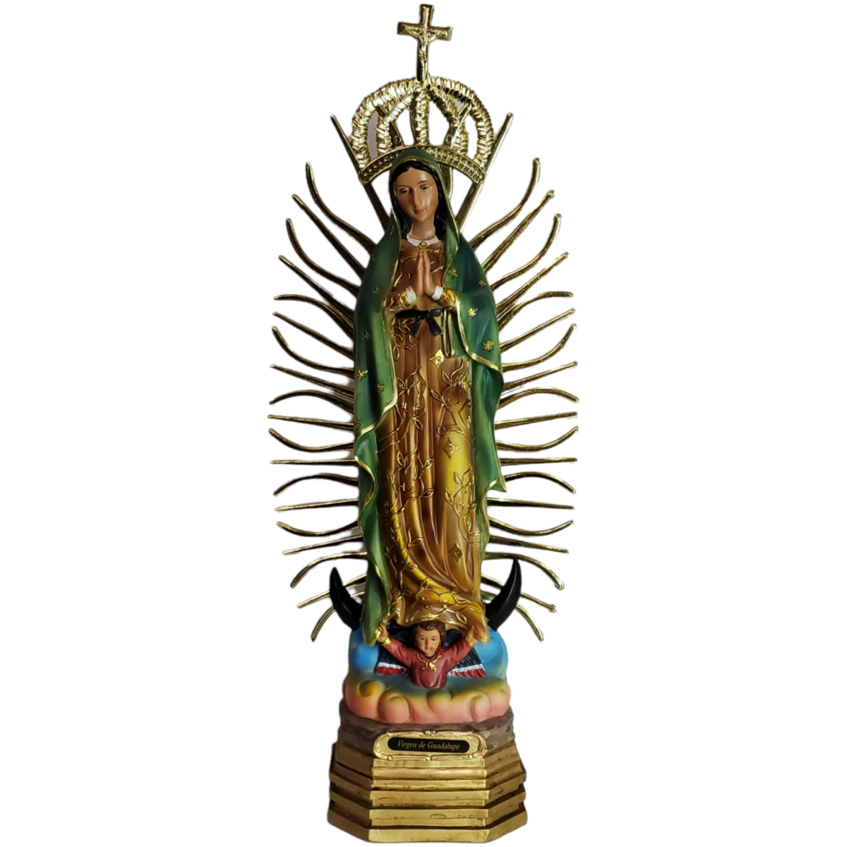 VIRGEN DE GUADALUPE 20" DORADO