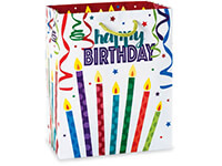 Happy Birthday Gloss Gift Bags Cub 8x4x10"