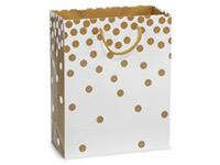 Gold Dots Gloss Gift Bags Cub 8x4x10"