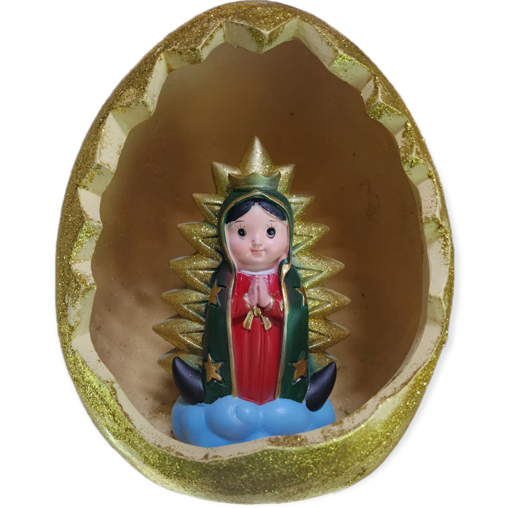 LAMPARA HUEVO VIRGEN DE GUADALUPE 10"