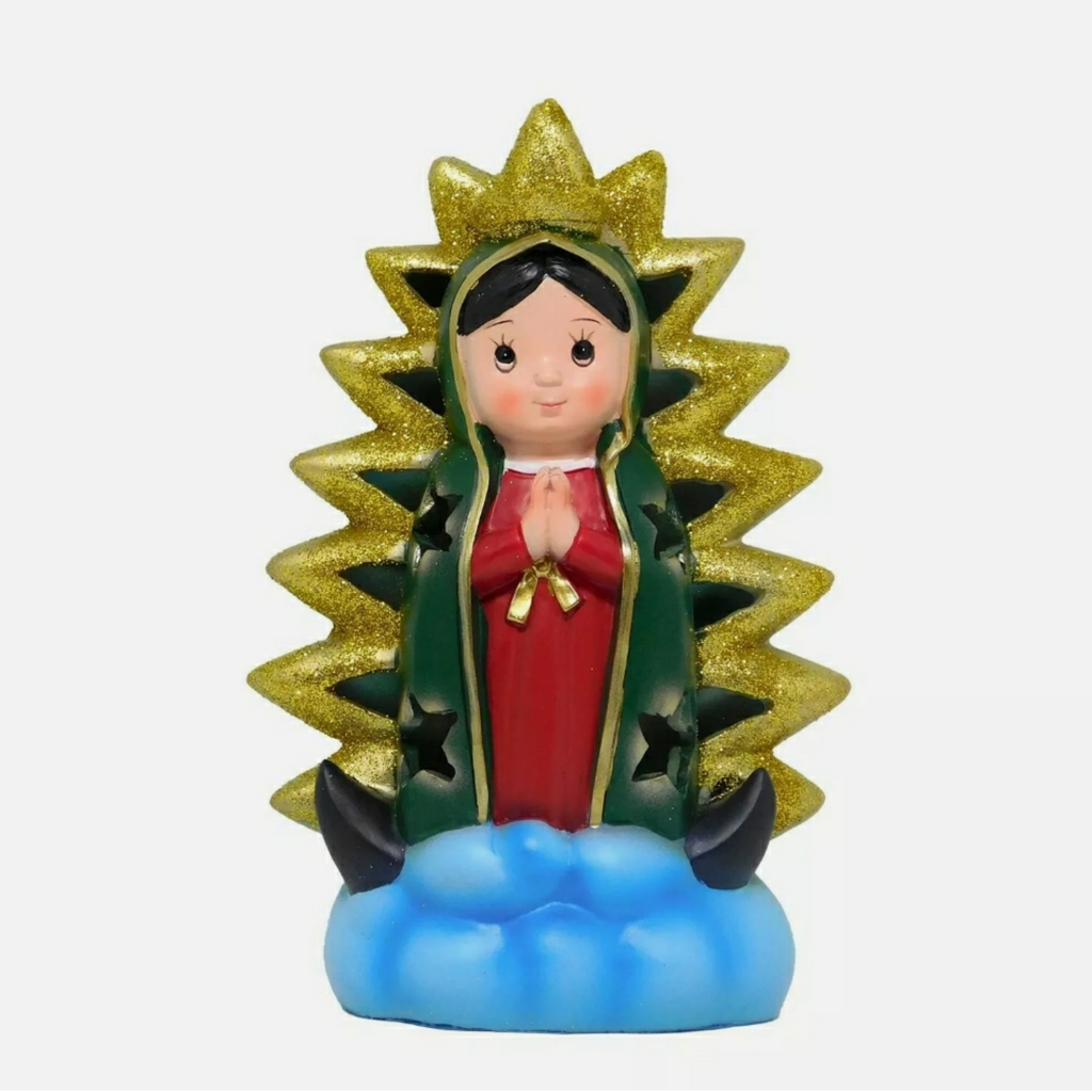 LAMPARA PICOS VIRGEN DE GUADALUPE 8"